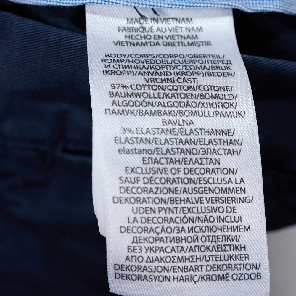 Polo Ralph Lauren Mens Navy Blue Stretch Slim Fit Chino Pants 28x32 Cotton Blend